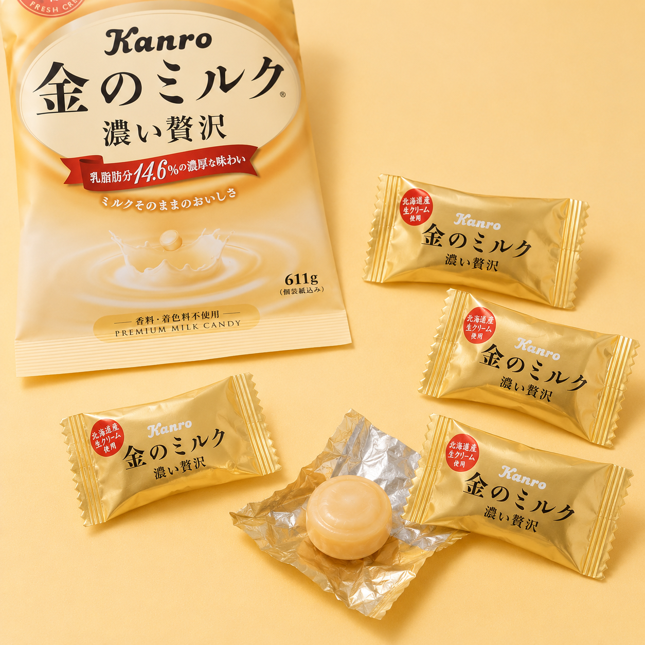Kanro Gold Milk Candy