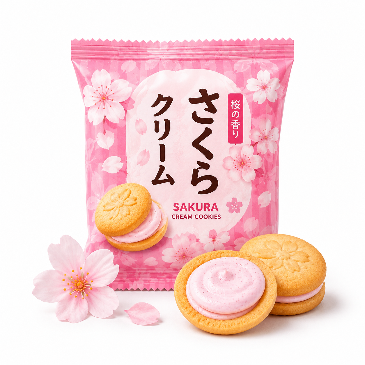 Sakura Cream Cookies